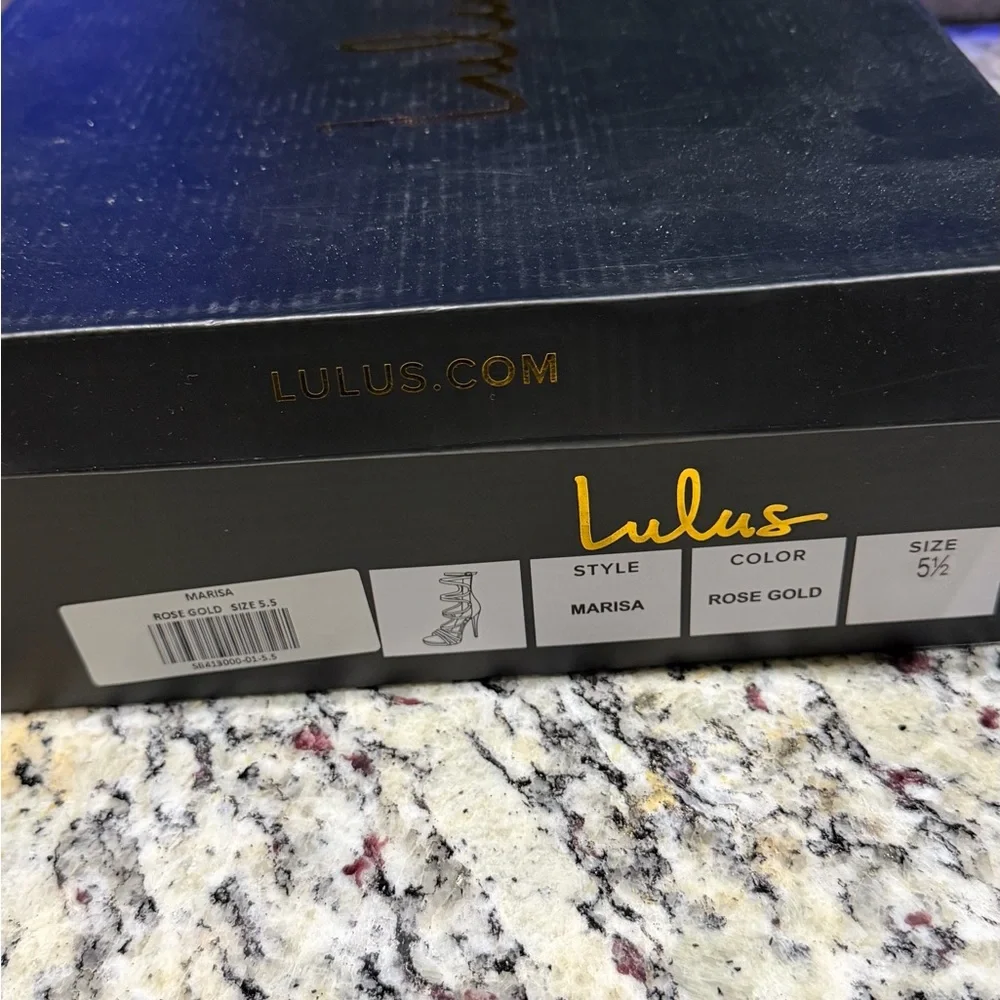 Lulu's Rose Gold Heels excellent condition to New - Picture 5 of 5